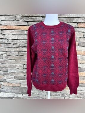 Vintage Redwood & Ross Wool Sweater Burgundy Size Large